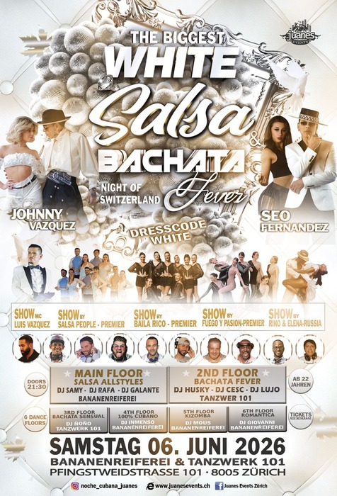 The Biggest White Salsa & Bachata Fever Night of Switzerland