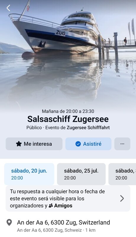 Salsaschiff Zugersee