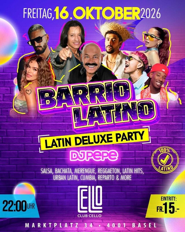 BARRIO LATINO LATIN DELUXE PARTY