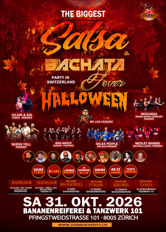 THE BIGGEST Salsa & Bachata Fever HALLOWEEN PARTY IN SWITZERLAND