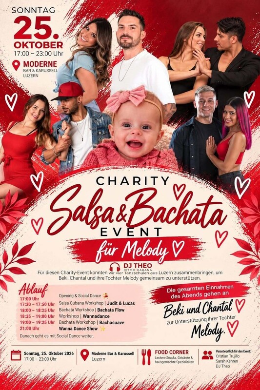 CHARITY Salsa & Bachata ❤️🌍 EIN TANZ FÜR MELODY (4 Gratis WS) Salsa Show