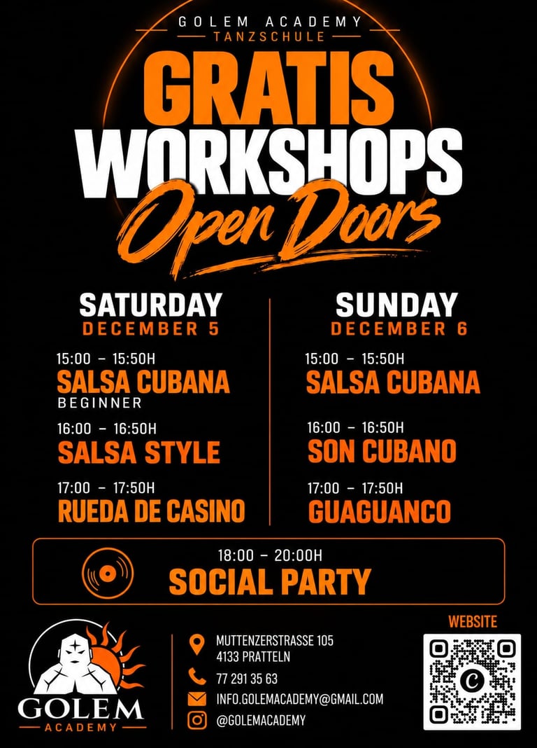 GRATIS WORKSHOPS Open Doors