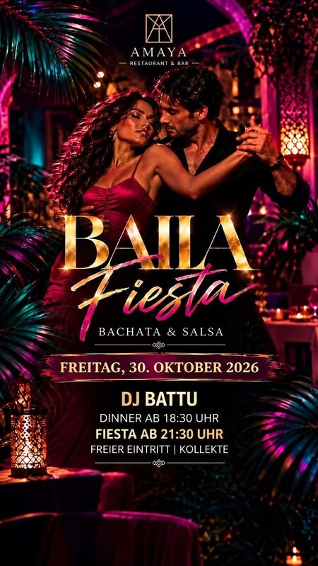 "BAILA FIESTA" Bachata 60% & Salsa 40% mit DJ Battu