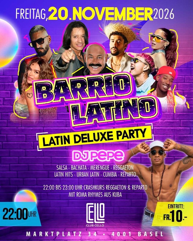 BARRIO LATINO - Latin Deluxe Party mit DJ Pepe
