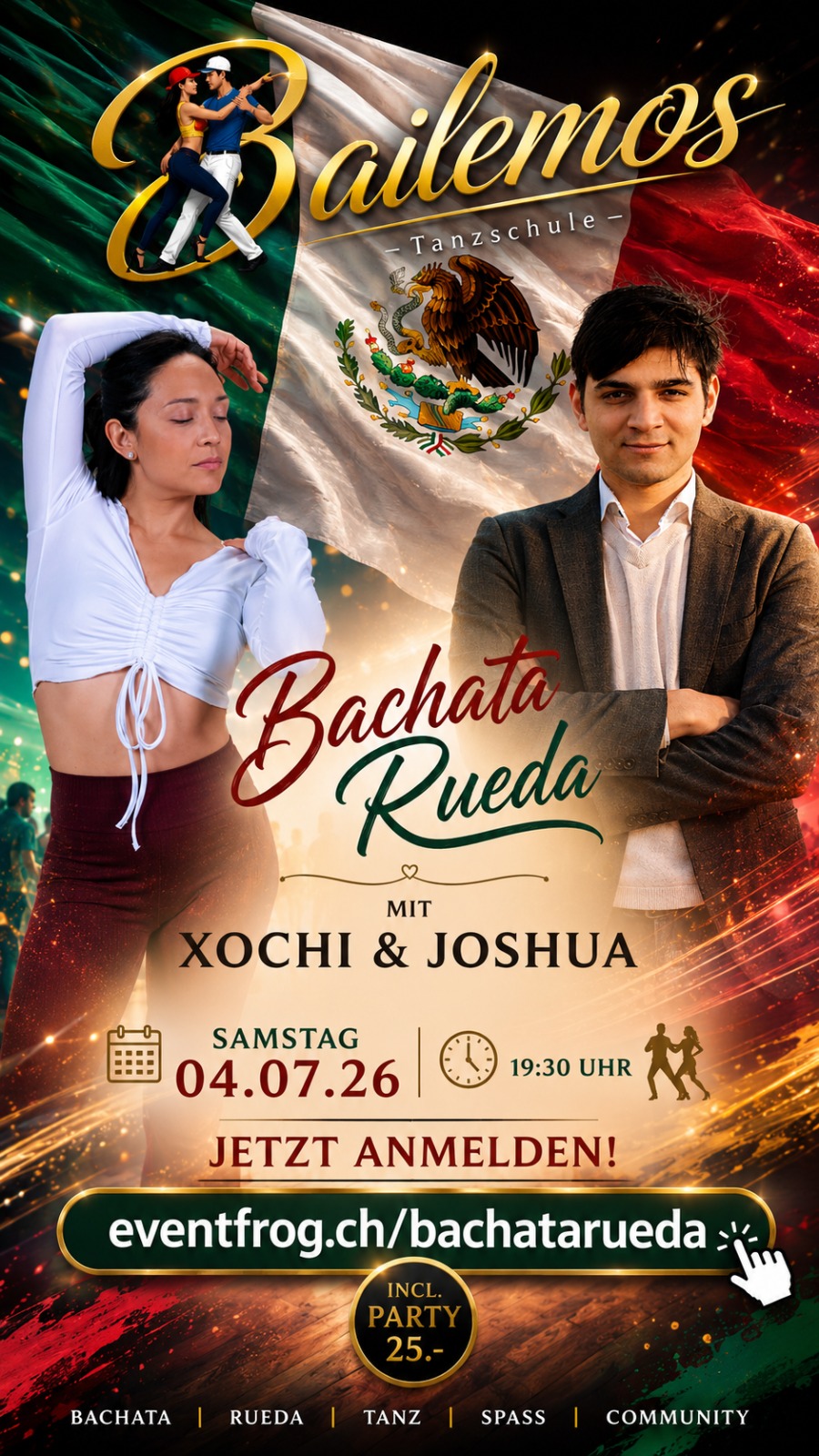 Bachata Rueda Workshop mit Xochi & Joshua