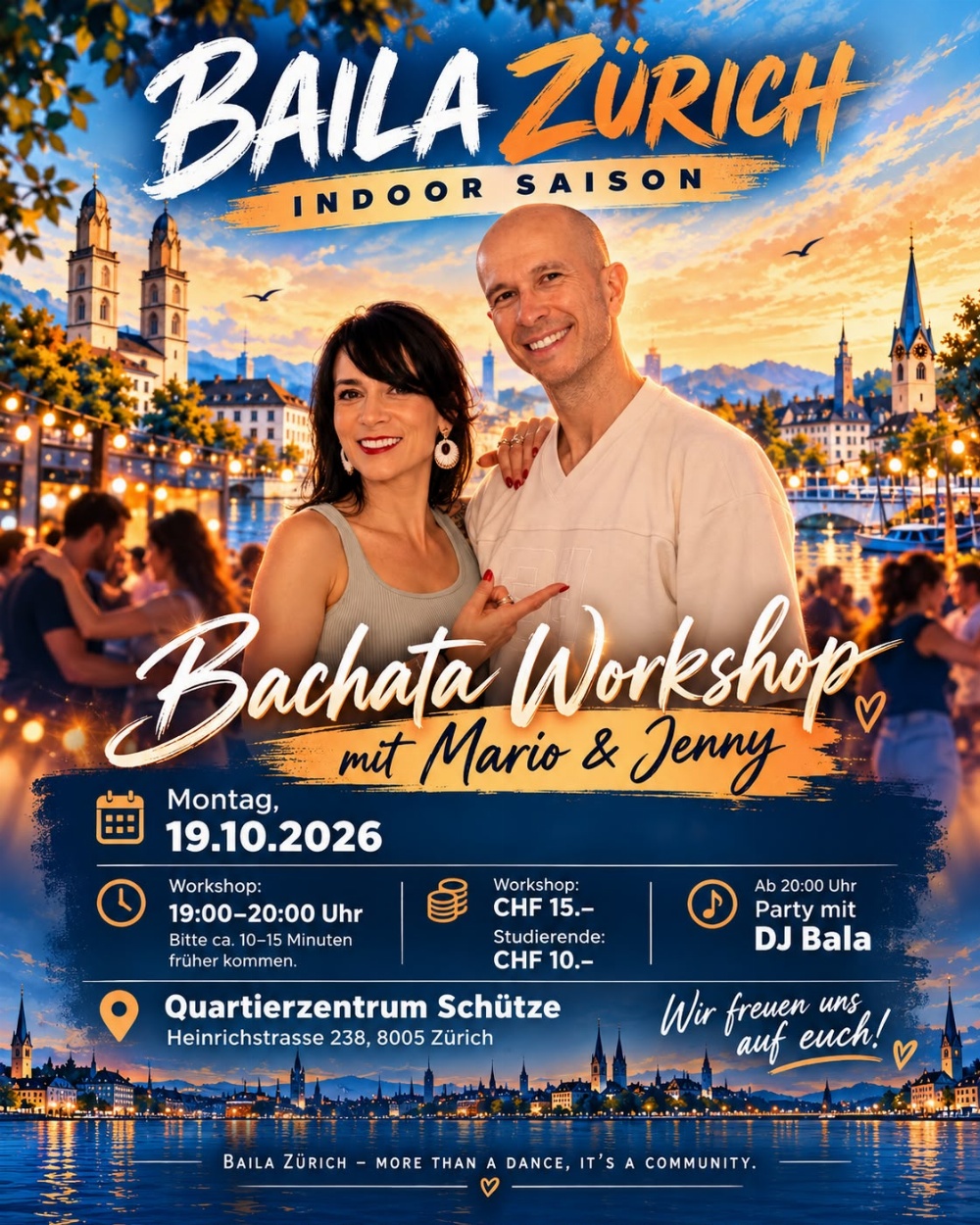 BAILA ZÜRICH INDOOR SAISON Bachata Workshop