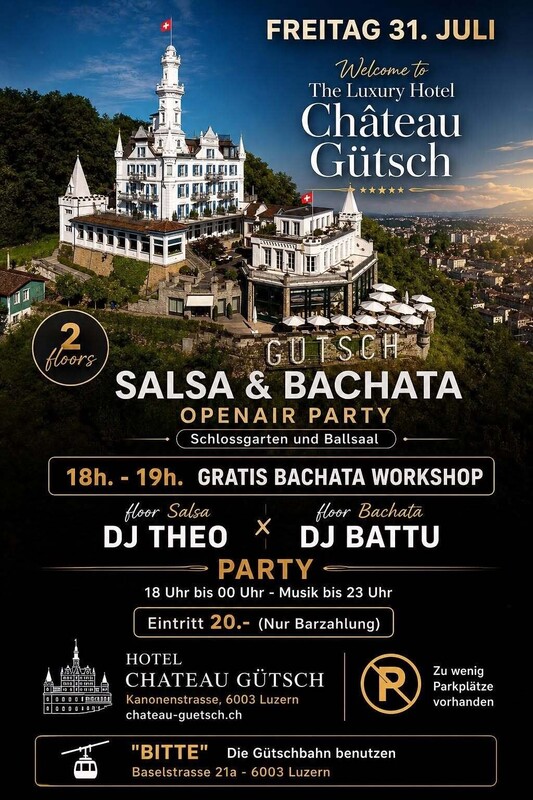 The Luxury SALSA & BACHATA OPENAIR Party (2 floors) Gratis Bachata WS - DJ Theo & DJ Battu