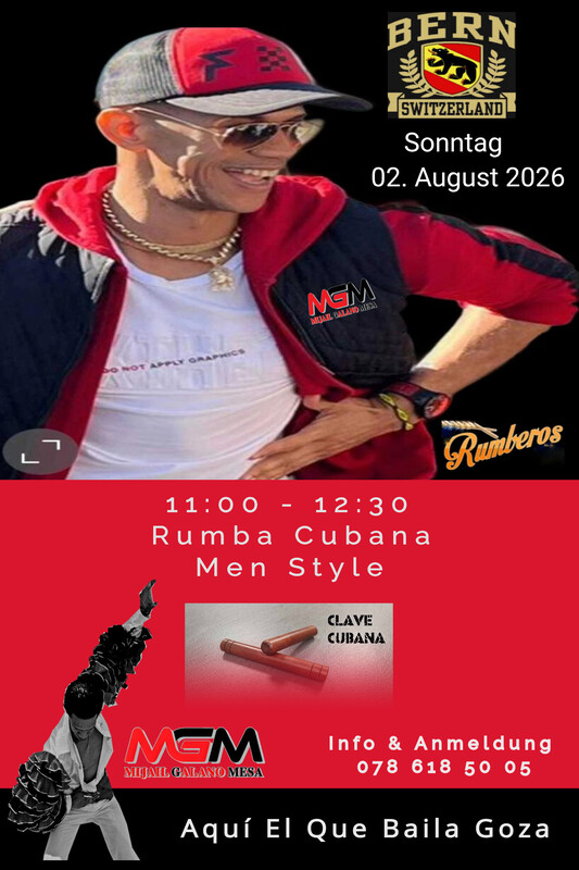Sonntag in Bern Workshop Rumba Cubana mit Mijail Galano ( Yambú, Guaguancó, Columbia ) Men Style