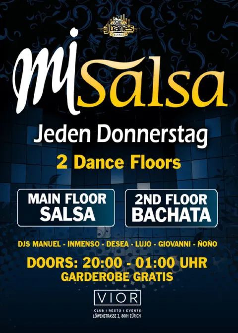 ► MI SALSA ◄ Jeden Donnerstag 2 Floors VIOR CLUB