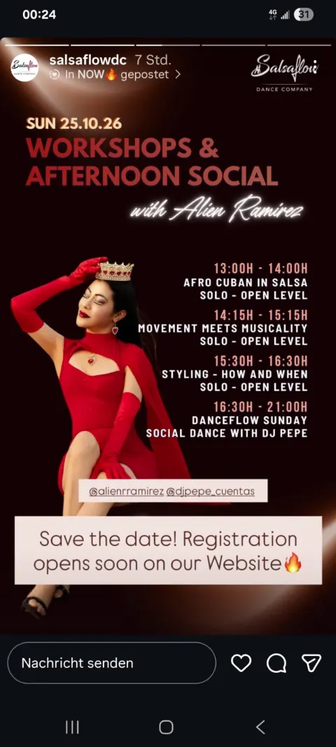WORKSHOPS & AFTERNOON SOCIAL with Alien Ramirez