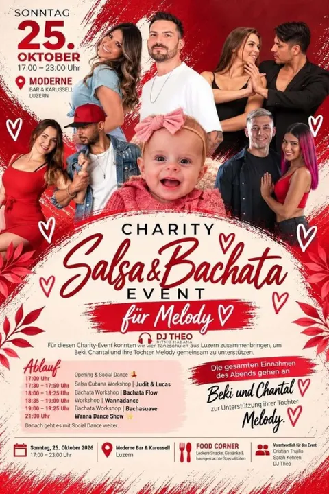 CHARITY Salsa & Bachata ❤️🌍 EIN TANZ FÜR MELODY (4 Gratis WS) Salsa Show